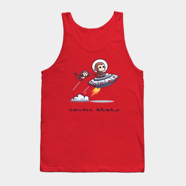 Monkey Cosmic Beatz Tank Top by TeeChill Designs